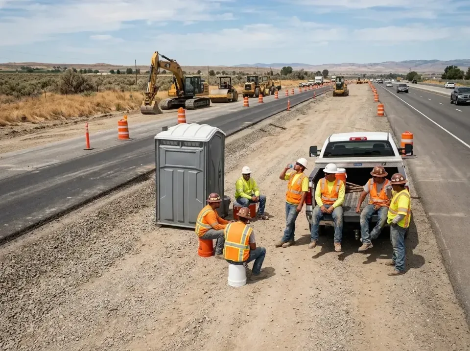 highway-road-construction-crew-007 — frequently asked questions, Porta Potty and Restroom Rentals in Warm Springs, OR